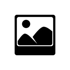 picture sign icon over white background. vector illutration