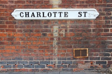 Fototapeta na wymiar Charlotte Street in Birmingham