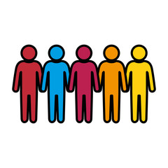 Teamwork pictogram symbol icon vector illustration graphic design