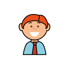 Businessman cartoon profile vector illustration design icon