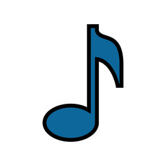 Music note symbol vector illustration design icon