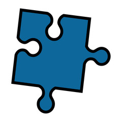 Puzzle piece symbol vector illustration design icon