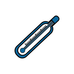 Thermometer temperature scale vector illustration design icon
