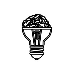 Big idea bulb symbol vector illustration design icon