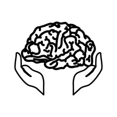 Human brain symbol vector illustration design icon