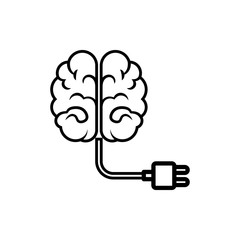 Human brain symbol icon vector illustration graphic design