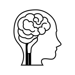 Human brain symbol icon vector illustration graphic design