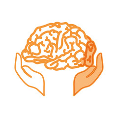 Human brain symbol icon vector illustration graphic design