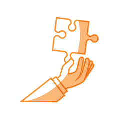 Fototapeta premium Puzzle piece symbol icon vector illustration graphic design