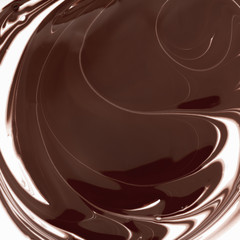 Abstract background, hot, melted chocolate and milk