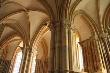 Printed roller blinds Monument Voûtes de la basilique de Vezelay en Bourgogne, France
