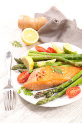 grilled salmon and asparagus