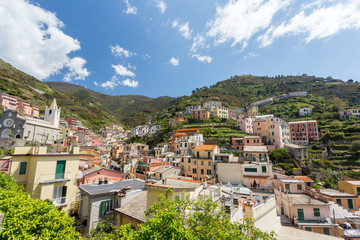 Obraz premium Colourful Riomaggiore in National park Cinque Terre, Liguria, Italy