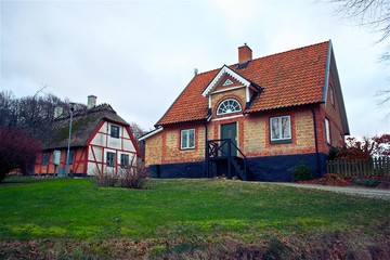 Fototapeta na wymiar Small houses in the Swedish countryside