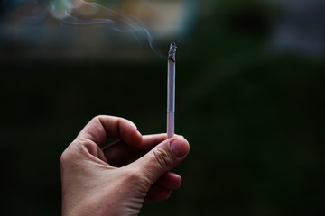 Smoking cigarette