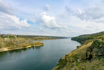 Fototapeta na wymiar Rocks of the Dnieper River 