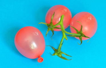 Ripe red cherry tomatoes branch © icarmen13