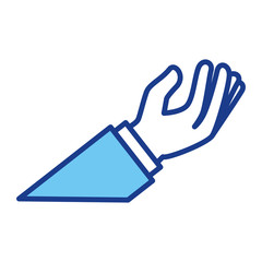 Hand with palm open icon vector illustration graphic design