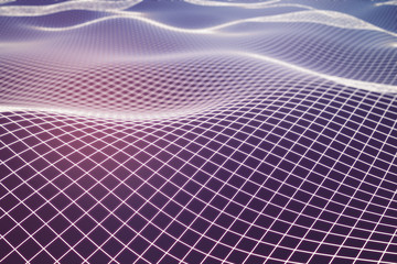 Pink grid waves