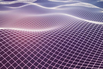 Selbstklebende Fototapeten Hochrot Rosa Gitterwellen  © peshkova