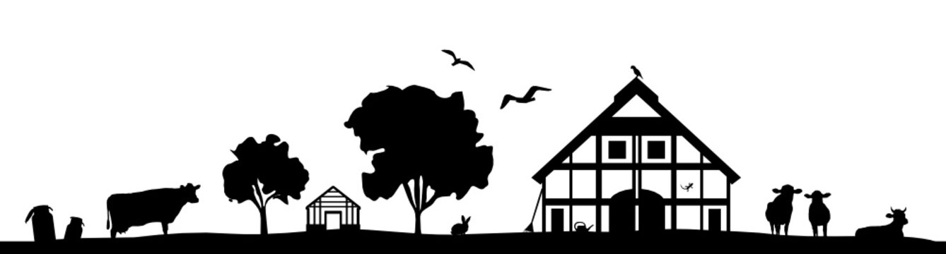 Silhouette Haus und K&uuml;he