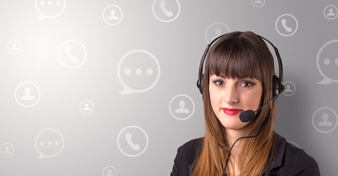 Young Female telemarketer
