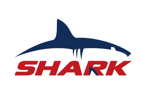 Great white shark logo sign vector illustration isolated on white background