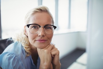 Portrait of smiling executive