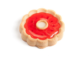 Cookie with red jam
