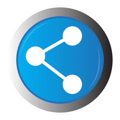 Isolated web button with a network icon, Vector illustration