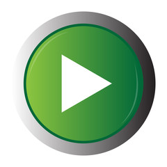 Isolated web button with a play symbol, Vector illustration