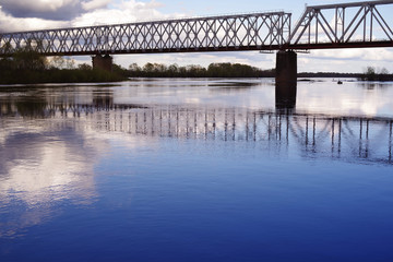 Railway bridge across the river