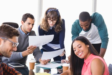 Business people working at desk