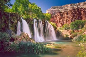 Canvas schilderij Watervallen Little sanctuary that we found ourselves in  © fotos2sell