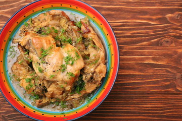 Roasted rabbit with herbs