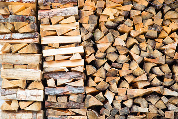 Pile of firewood in Austria.