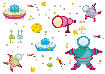 Set of drawings space