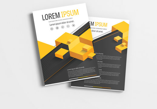 Brochure Layout with Gray and Orange Accents 4