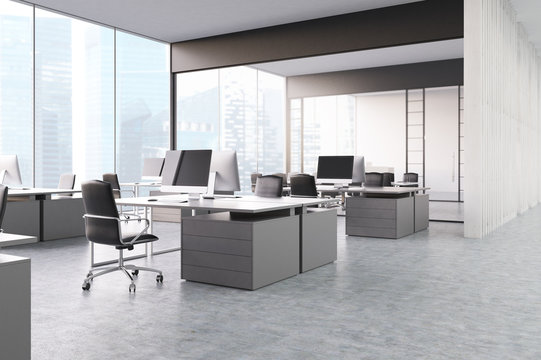 Gray open office area