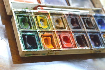 Artist's watercolor palette