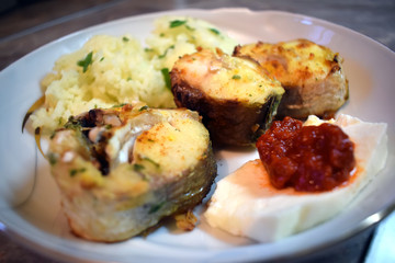 A plate of fish assorted