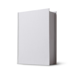 Isolated white blank book with clipping path