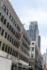 Modern Building Glass Architecture Clouds Wall Detail	