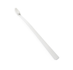 New toothbrush on white background