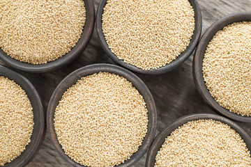 Amaranthus seeds on the wooden table - Amaranthus