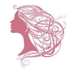 Modern hair style. Girl with vine hair.