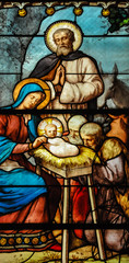 Adoration des bergers, l'église Saint-Séverin, Paris, France