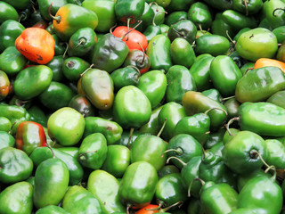 Peruvian hot chili peppers background