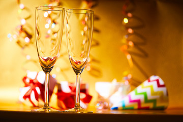 glasses of champagne