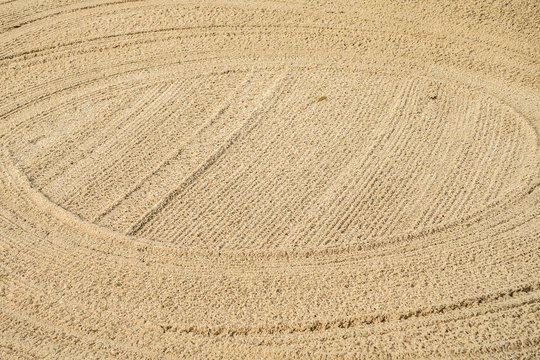 sand bunker in the golf course